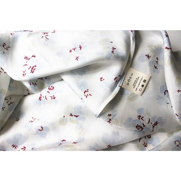 Doen Sandia Floral Ruffle Silk Blend Twill Midi Dress, New, Size 4 - Picture 6 of 13